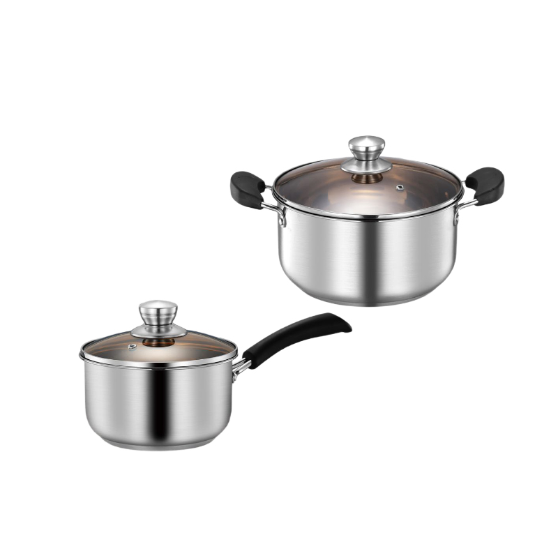 皖亭 WT-BL-2 宾丽奶汤蒸锅两件套 奶锅18cm+汤锅22cm(单位:套)暗灰色