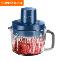 苏泊尔(SUPOR)绞肉机2.2L家用玻璃碗料理机辅食机大容量多能电动搅拌机碎肉机JR55U-Q(绞菜杆+切丝)