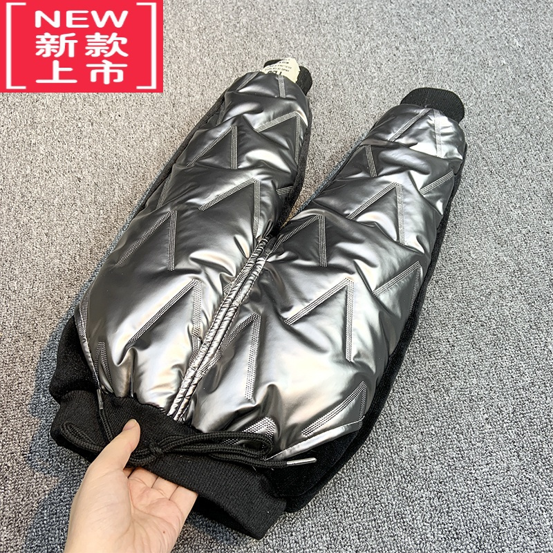 可莉允宝宝棉裤外穿男童裤子加绒加厚冬季儿童保暖裤羽绒棉一条过冬东北