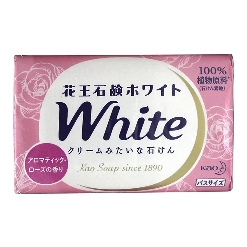 日本进口花王香皂玫瑰味天然植物沐浴皂补水滋润3块
