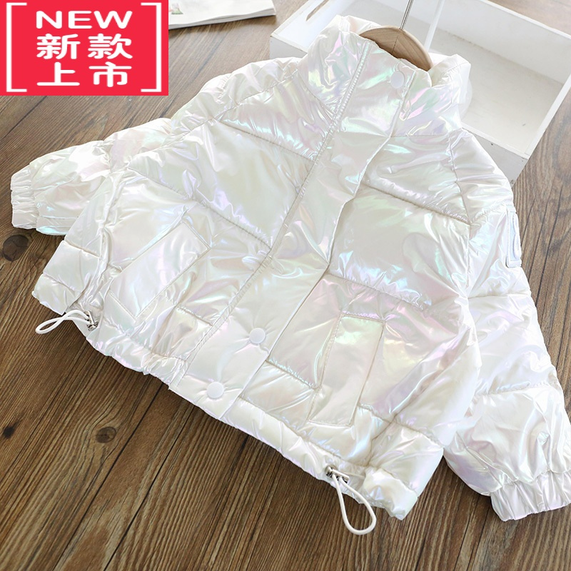 可莉允免水洗儿童秋冬羽绒棉服装女童加厚保暖外套百搭潮拉链款立领