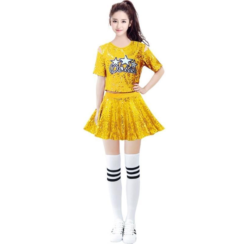 2020爵士舞服装啦啦队表演服韩版女团演出服现代舞练功服亮片晚会