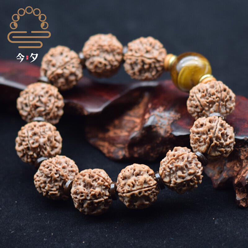 今夕 尼泊尔大金刚菩提子19-20mm佛珠手串高密度精选五瓣荔枝肉 民族