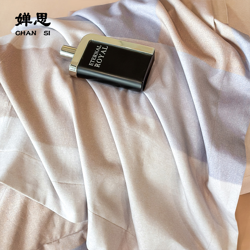 婵思 60S磨毛印花婴肤棉四件套 简律高清大图