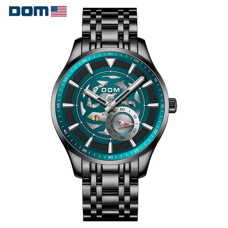美国dom多姆品牌手表男质感时尚休闲全自动机械手表男士腕表时尚男士