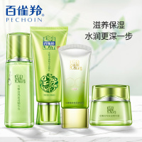 百雀羚(PECHOIN)护肤品套装礼盒 水嫩倍现至尚套装洁面95g+水100ml+霜50g+CC霜40g 新老款随机发货