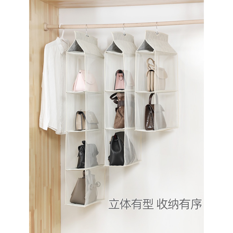 美帮汇布艺防尘包包收纳挂袋挂墙式家用置物袋宿舍衣厨衣帽间收纳袋高清大图