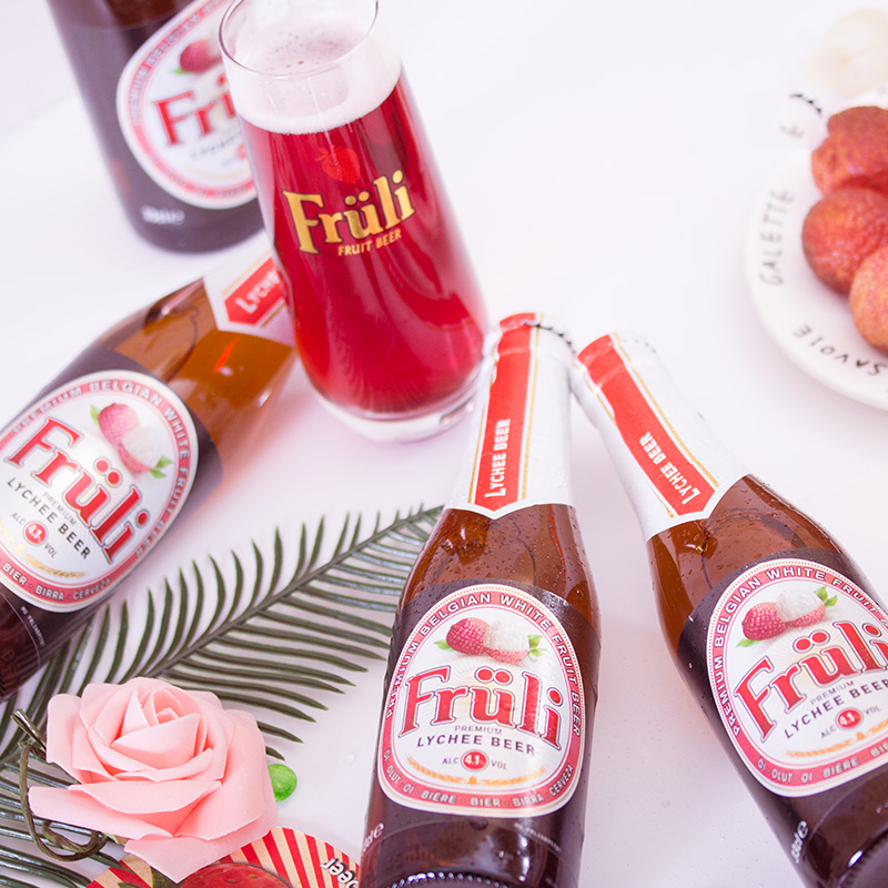 比利时芙力荔枝啤酒进口精酿Fruli诱惑水果330ml*6瓶高清大图
