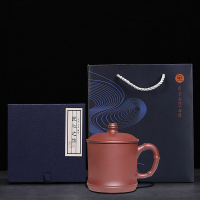 金镶玉蒋旭东老师手工制作 宜兴原矿紫砂杯 带过滤茶水分离茶杯礼盒装