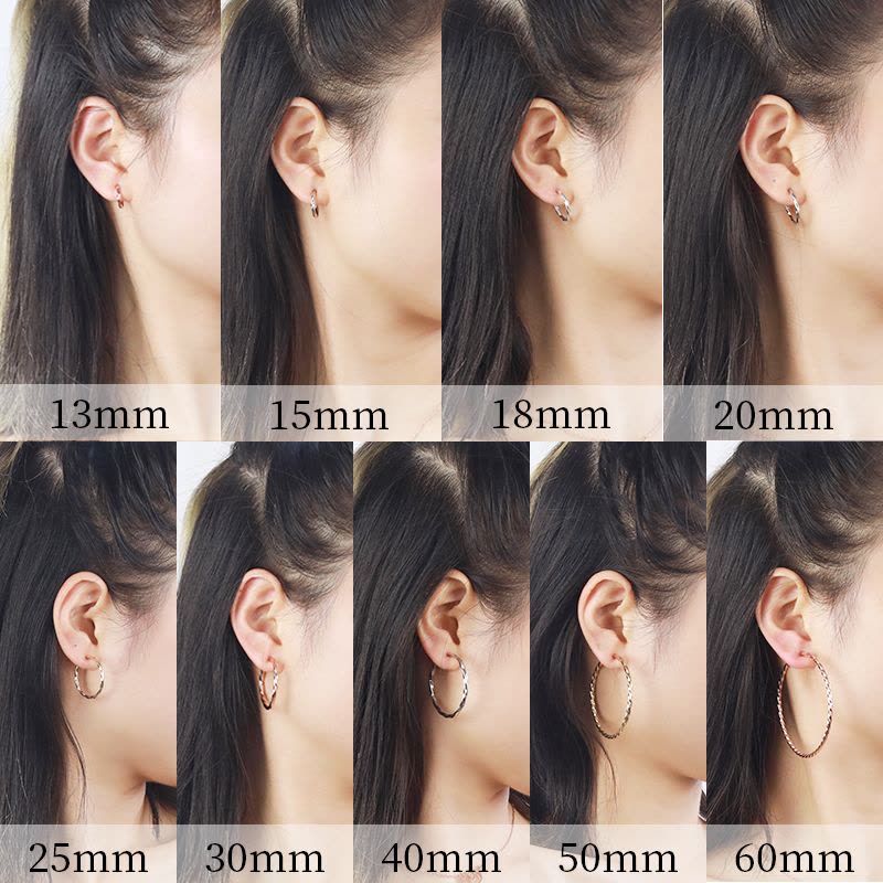 Kulana金属饰品扭花耳圈耳环枪黑色图片