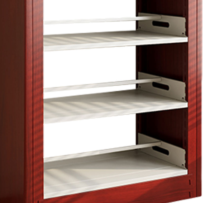 臻远ZY4072636 钢制书架红色资料架 双面6层一列一组 1000*450*2000mm高清大图