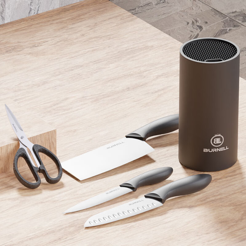 巴米樂厨匠刀具五件套家用切菜刀厨房刀具套装水果刀切片刀切肉刀厨师刀BNL-ZTD215