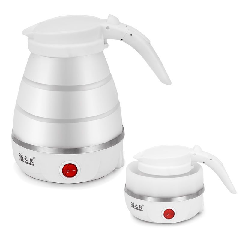 便携折叠电热水壶旅行出差迷你烧水壶出国旅游迷你电水壶旅游红色升级