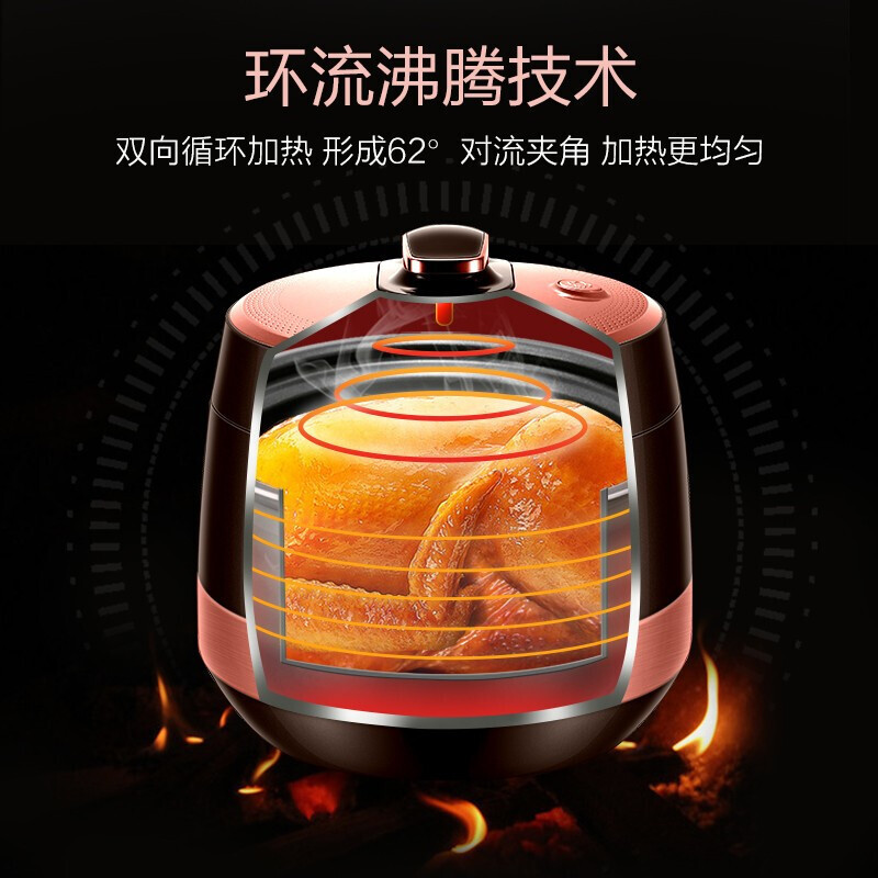 苏泊尔(SUPOR)电压力锅 球釜内胆 一键排气 开盖收汁 5L电高压锅 智能预约 SY-50YC8101Q