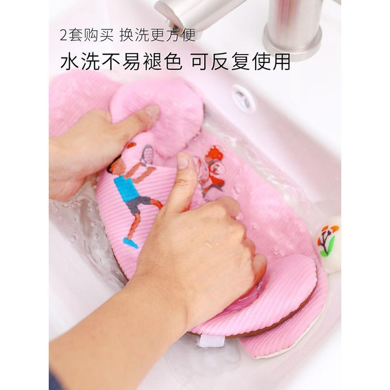 清仓加厚款-蓝色 坐垫家用粘贴式防水坐便套马桶垫四季通用马桶贴坐便器垫马桶垫子
