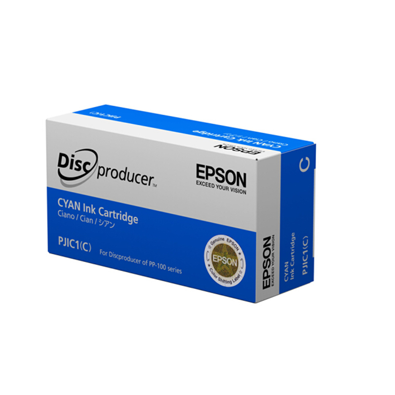 爱普生(EPSON)PJIC1 青色墨盒 (适用PP-100III/100N/50II系列光盘印刷刻录机) C13S02