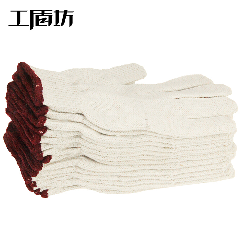 工盾坊 劳保手套棉纱手套 线手套 600g普通纱线 12付/打 （30打起订，低于起订量不发货）