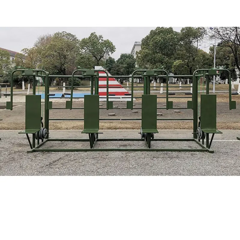 赤道线 胸大肌组合训练器 室外大型体能训练力量锻炼健身器械户外体能训练器材4人组钢铁长城锻炼设备CDX-A371S171高清大图