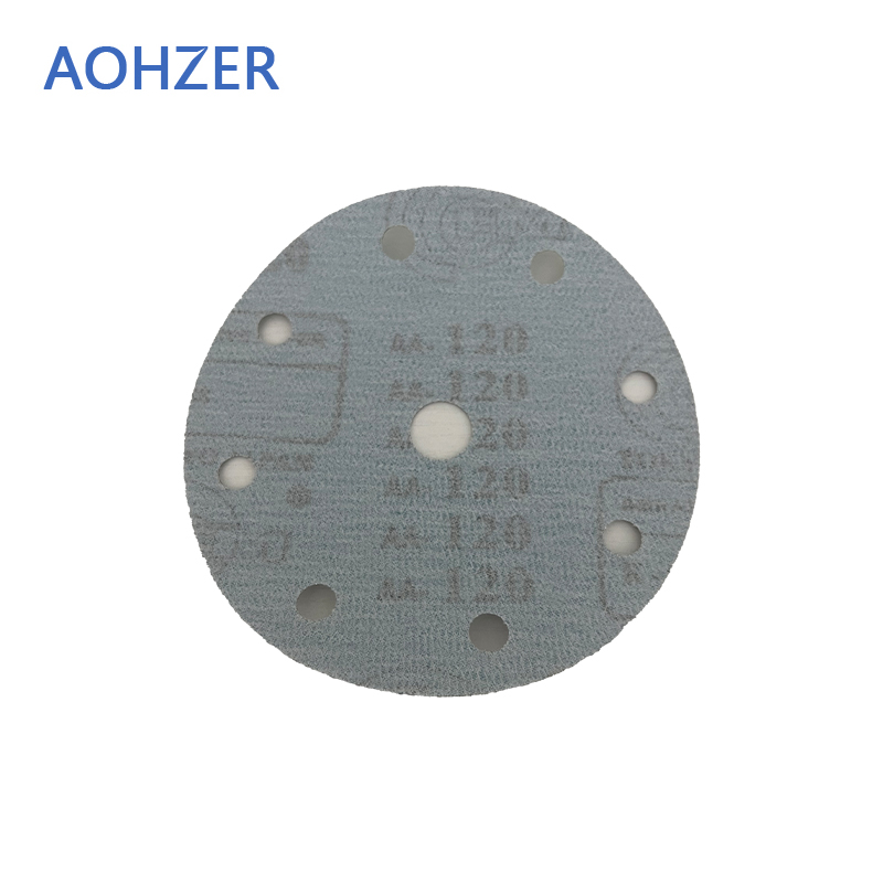 AOHZER 背绒砂纸120目150mm9孔 AZ-82100 100片 盒高清大图