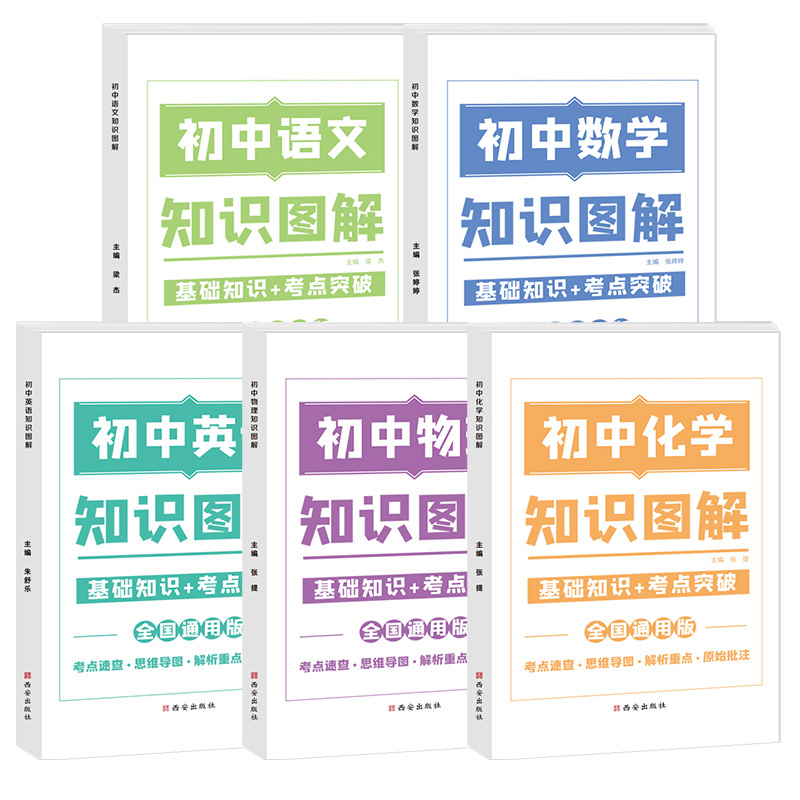 [初中❤️2本]地理+生物 初中通用 [正版]2023新初中知识图解大全语文数学英语物理化学套装基础知识点归纳总结全套思