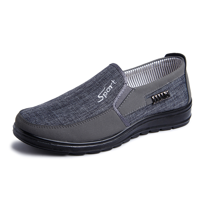 林先森老年人老北京布鞋男中年爸爸鞋秋季透气帆布男鞋透气休闲男士单