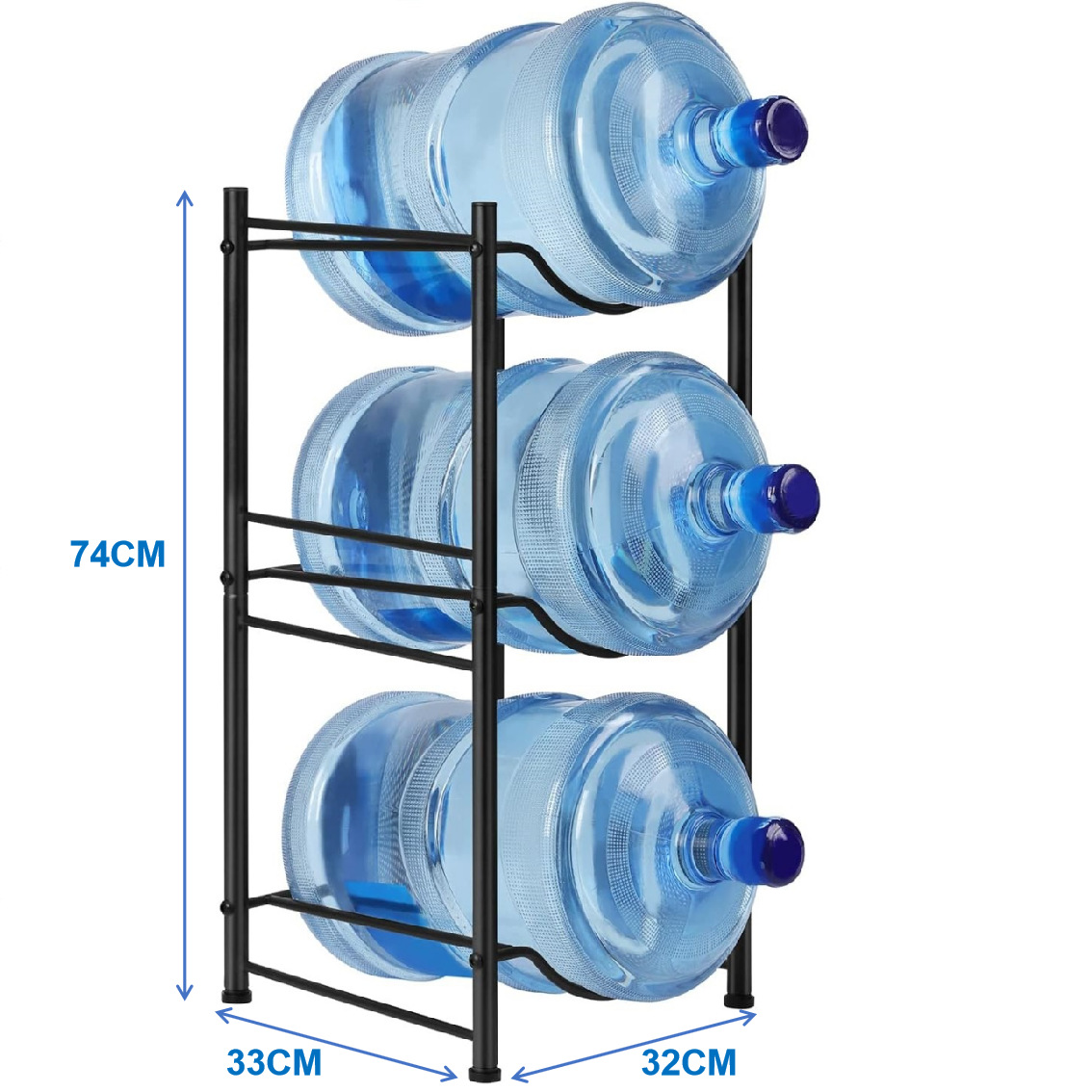 净水桶支架三层-黑色