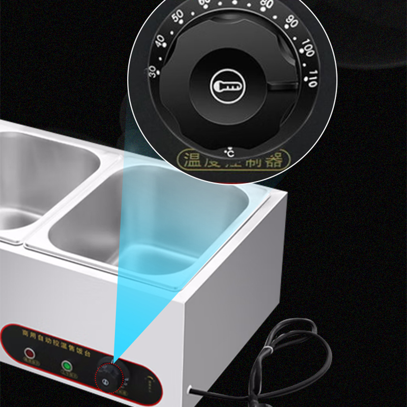 佰晟小智 智能保温售饭台 SFL020B 台式保温台(不含份数盘)大二格高清大图