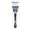 吉列(GILLETTE) 锋隐5致护冰酷 5+1层刀头 手动剃须刀刮胡刀 1个刀架+6个刀头 蓝色