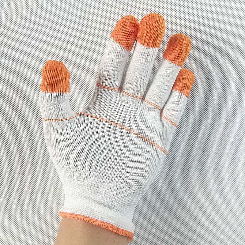 线手套尼龙手指加厚劳保防护透气手指耐磨作业手套赶海手套 12双