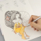 [正版图书]古风Q版漫画人物绘画动漫教程书卡通手绘画画入门自学零基础儿童临摹素描画册线稿描摹描线画本涂色本控笔训练习铅笔