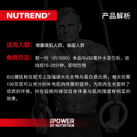 Nutrend诺特兰德big强化增健肌粉健身男女乳清蛋白质粉瘦人增重粉巧克力可可味