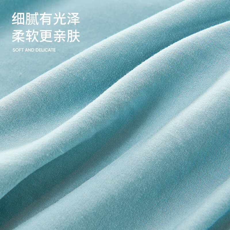 洁玉都市漫想柔软亲肤四件套S 湖蓝色 床单款 (被套200*230cm)J4722高清大图