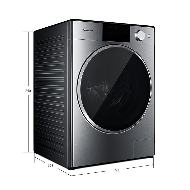 松下(Panasonic)XQG100-P1D 10公斤 ALPHA系列 APP智控 光动银 洗烘一体滚筒洗衣机