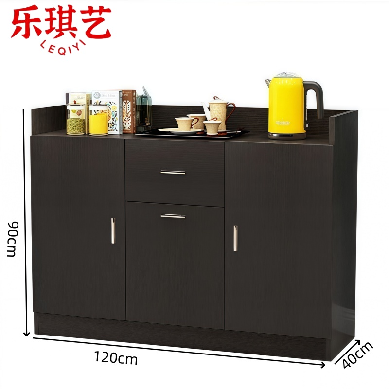 乐琪艺 茶水柜 黑胡桃色 120*40*90cm 个高清大图