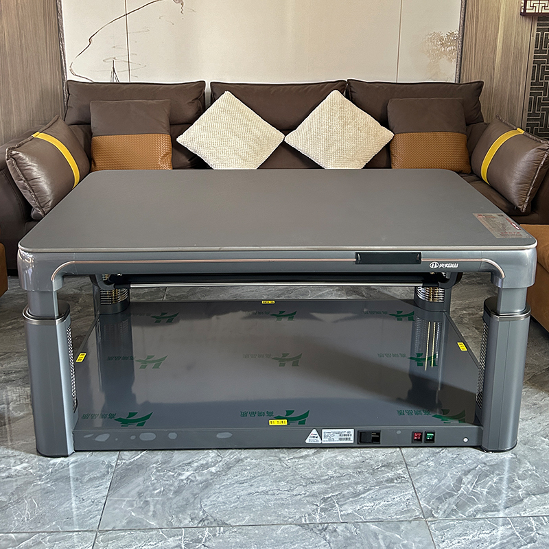 火焰山烤火炉茶几烤火桌子一体取暖家用电暖桌取暖桌客厅升降茶几长方形高清大图