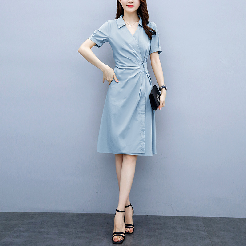 班俏banqiao连衣裙女夏季2020年新款流行女装修身收腰显瘦气质夏天轻