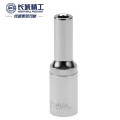 长城精工12.5mm公制六角长套筒大飞棘轮扳手加长套筒头1/2套头9mm 534009。