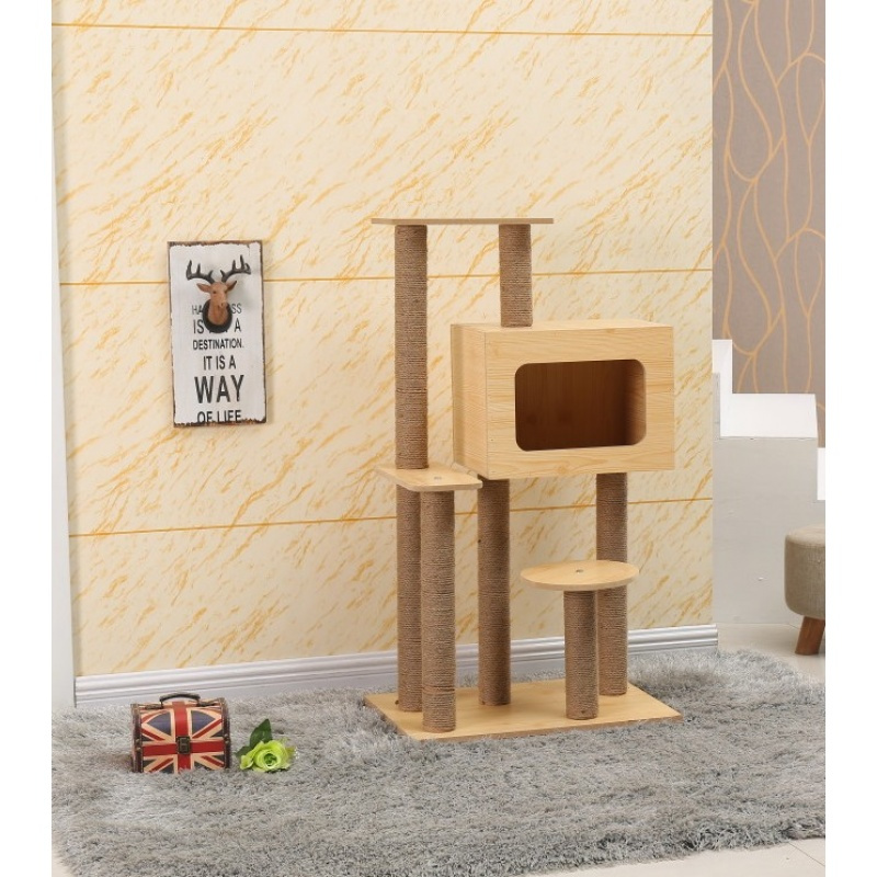 密度板猫爬架猫抓柱 猫咪用品剑麻猫爪板猫树猫玩具 猫窝（请先与客服确认再）