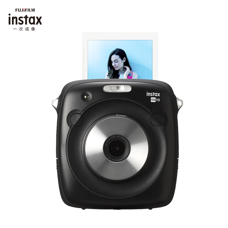 富士(FUJIFILM)INSTAX拍立得 相机数码一次成像胶片相机SQUARE SQ10豪华 深邃黑色 方形尺寸 数码高清大图