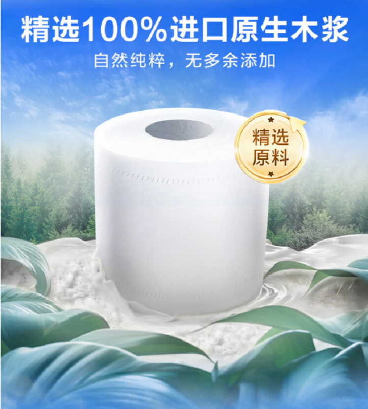 维达有芯卷纸 200g*27卷 尺寸104mm*138mm 原生木浆箱装无香味(单位:箱)高清大图