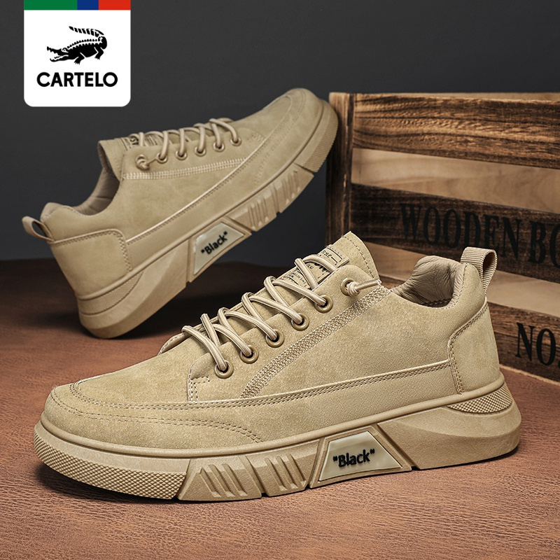 线下专柜同款卡帝乐鳄鱼cartelo新款舒适男士休闲鞋板鞋休闲皮鞋男鞋