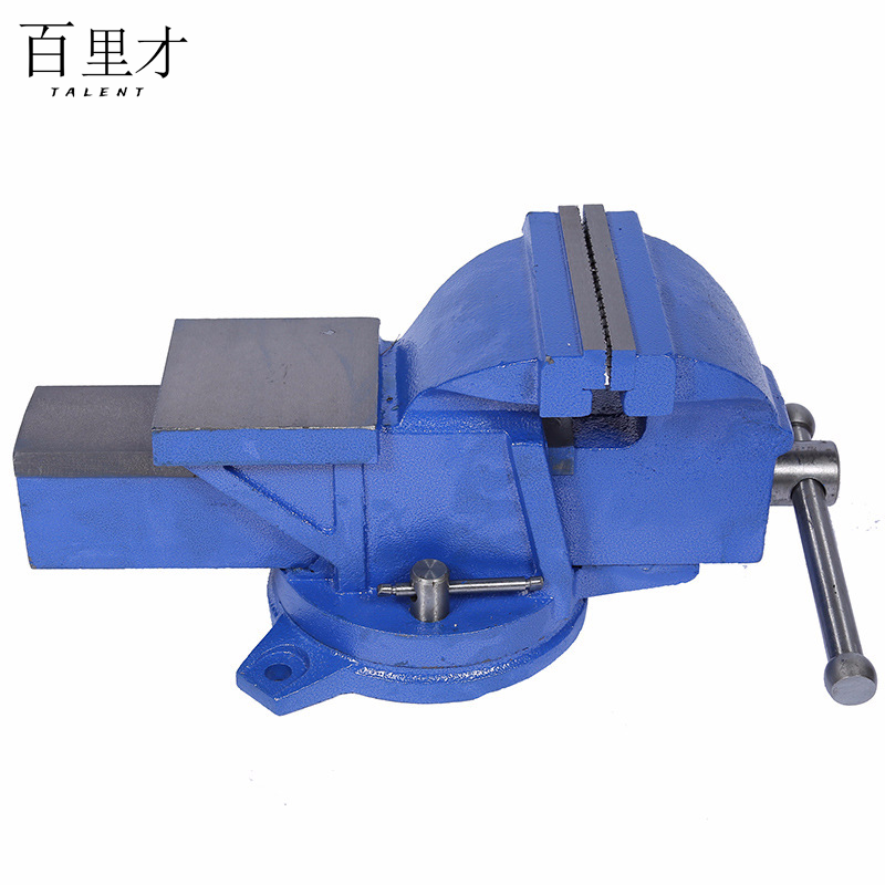百里才 台虎钳 10寸 重型活动带砧台虎钳 小型工作台重型桌钳木工台钳夹