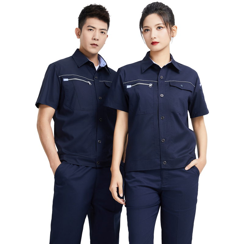 天鸣 竹纤维502#夏季短袖工作服 可定制 160-195 套高清大图