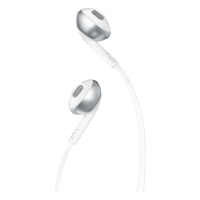 JBL TUNE205BT无线蓝牙耳机 运动耳机 T205BT半入耳式音乐耳机 通用苹果华为小米手机 冷淡银