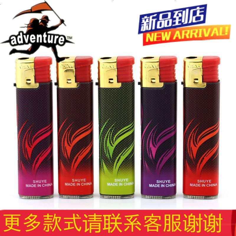 新款创意电子包纸塑料防风打火机充气便利店超市批50支一盒包邮