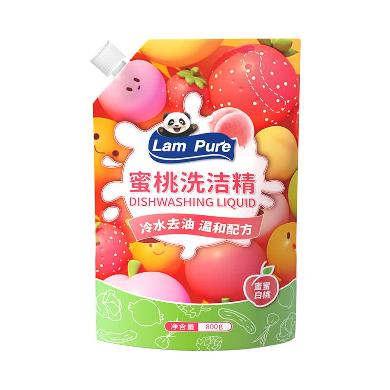 蓝漂LP-373278蜜桃洗洁精800g 袋装高清大图