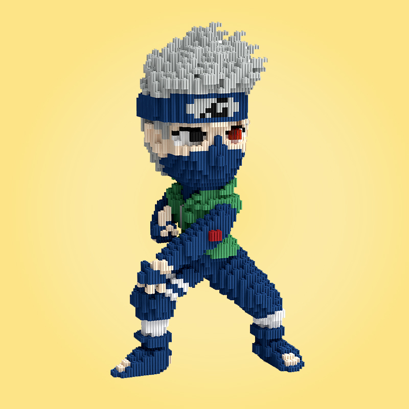 小颗粒拼装钻石成年积木玩具兼容乐高火影忍者卡卡西鸣人男孩xz8054