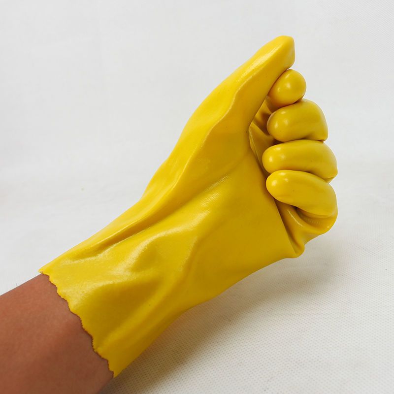 舒耐特618黄色耐油手套3双舒耐特618全浸塑防护防水工业浸胶橡胶止滑
