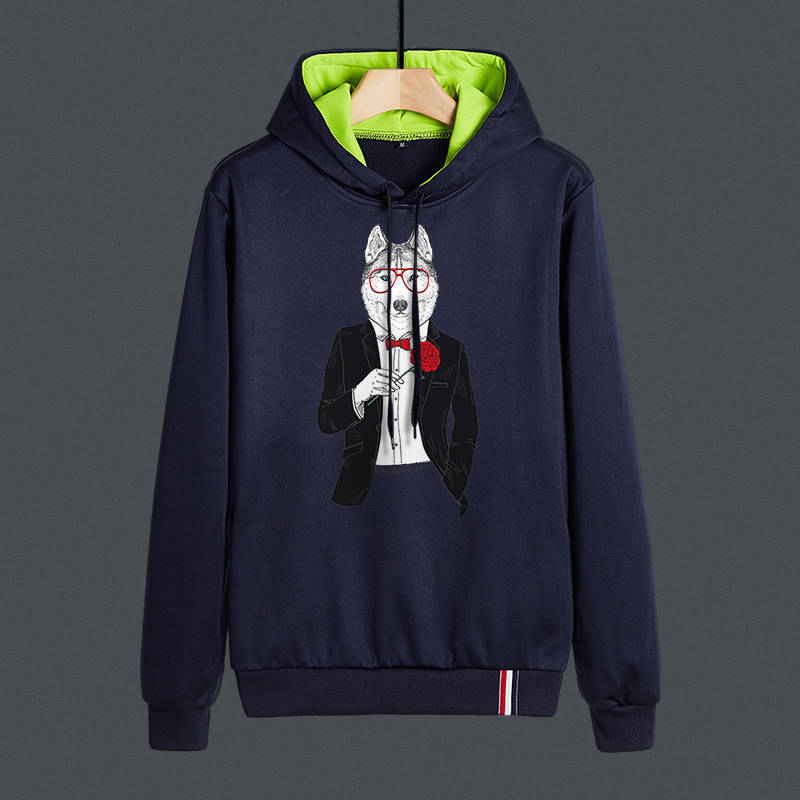 冬季男士卫衣加绒加厚打底衫保暖衣服长袖青少年上衣胖子连帽L227
