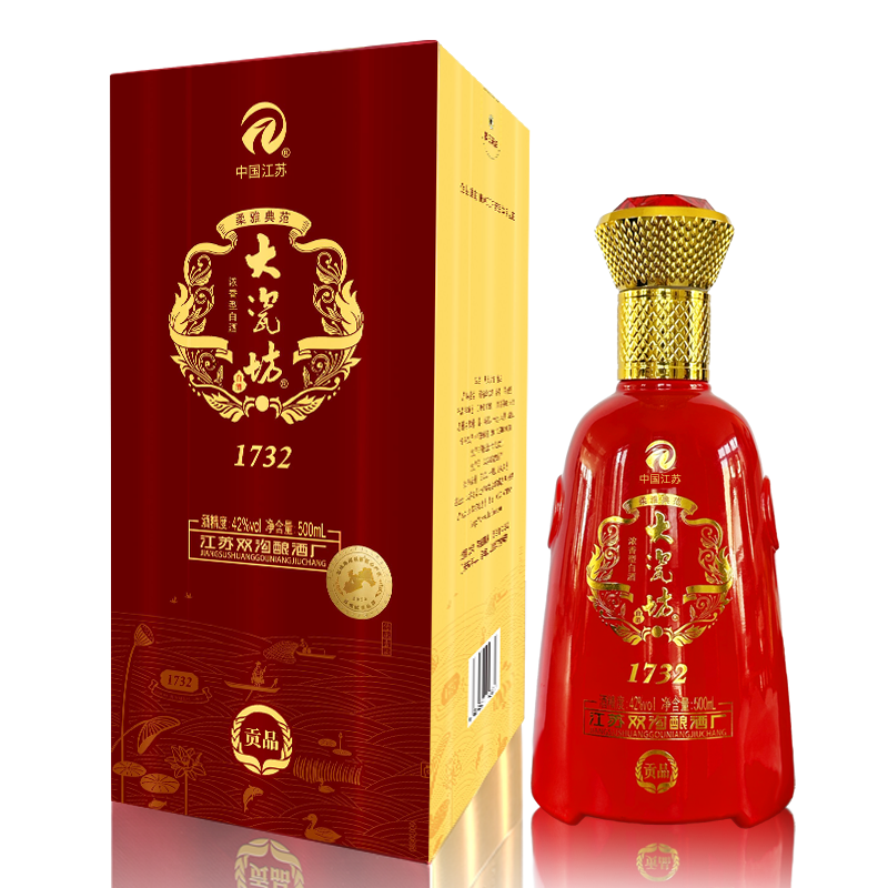 42%vol 大瓷坊酒-贡品(升级版) 500ml*1*6 整箱装 浓香型白酒